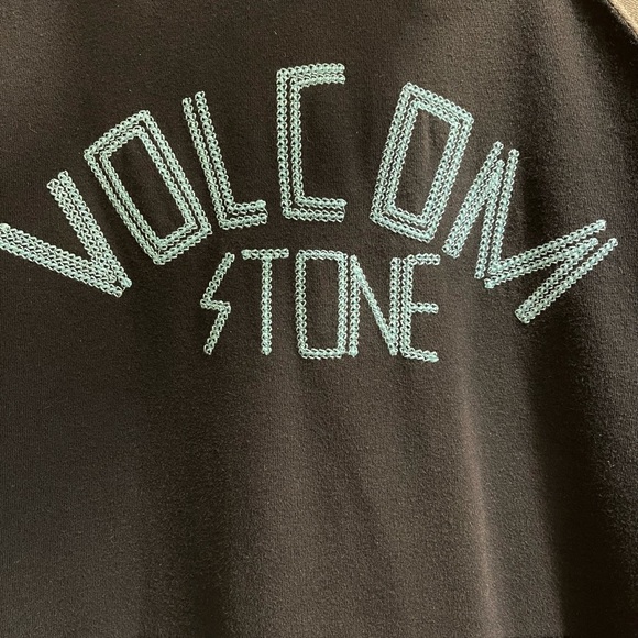 Volcom Stone Hoodie Sweatshirt Black Gray Size M - Picture 4 of 7